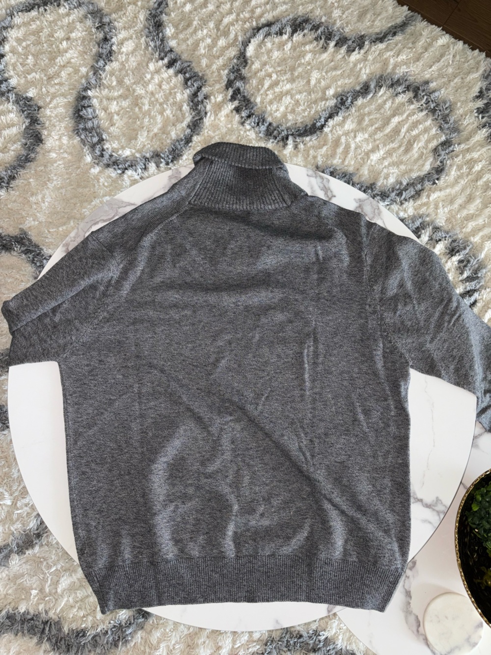 Neiman Marcus Grey Ribbed Knit Jacket - Picture 5 of 5
